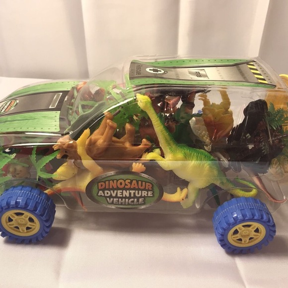 Dinosaur Discovery Expedition Animal Carry Playset 26 Pc Adventure Vehicle - Picture 1 of 5